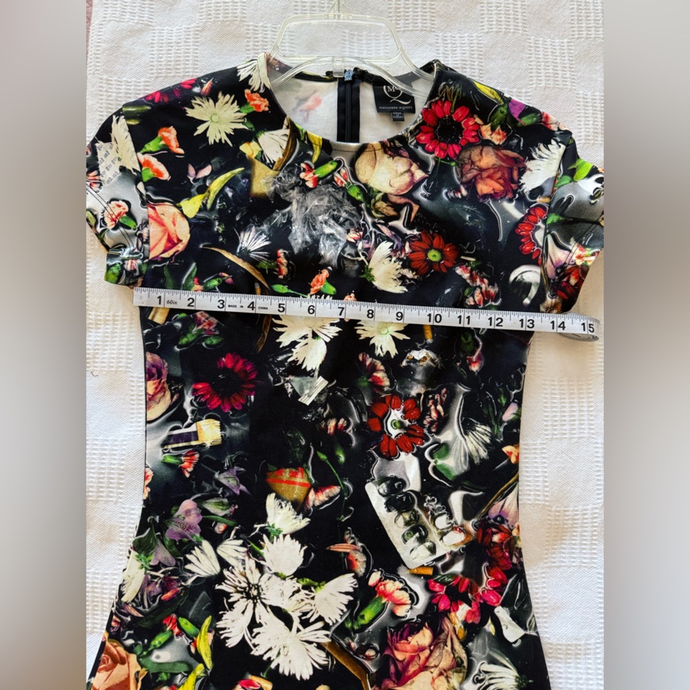 McQ Alexander McQueen multicolor festival floral bodycon dress, like new! - Picture 6 of 11